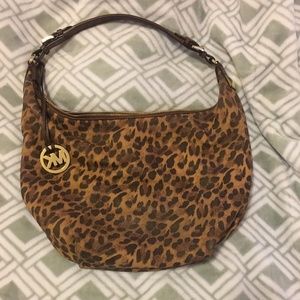mk  leopard print purse